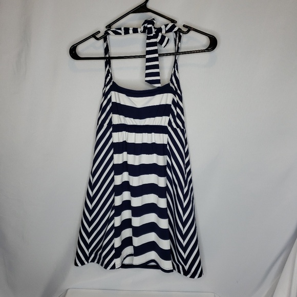 Lands' End Other - Land's End Blue White Striped Swim Dress Size 2